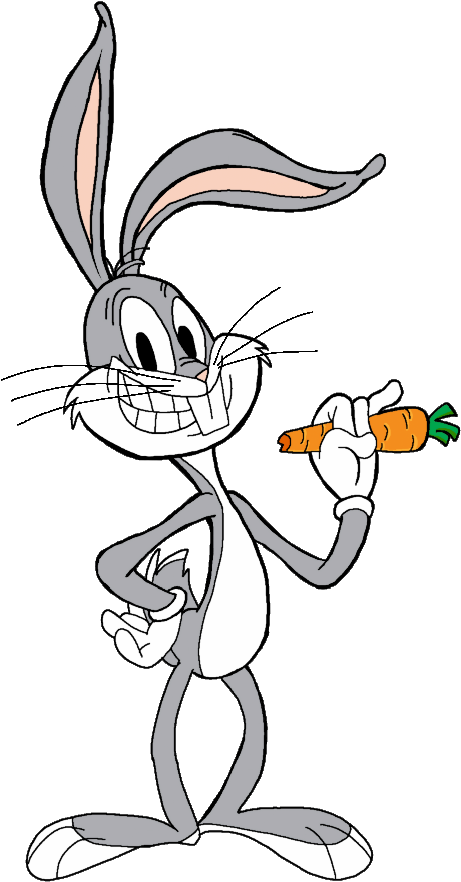 Bugs Bunny illustration; presenter placeholder